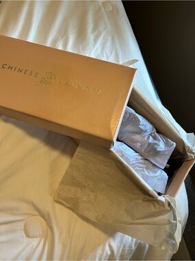 Chinese Laundry Blush Gold Logo Shoe Box with Tissue